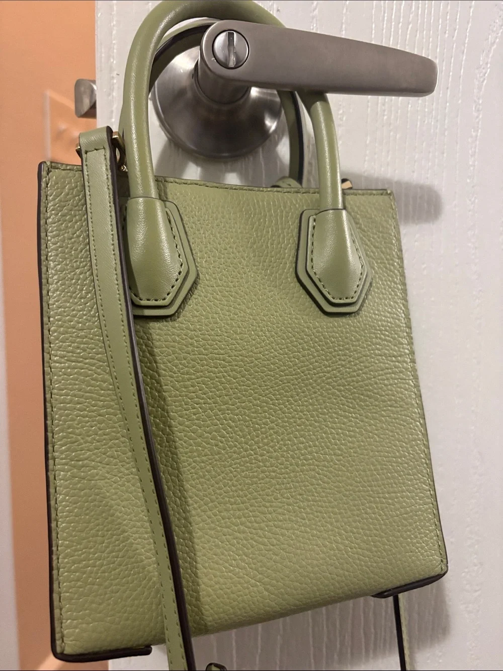 Michael Kors Olive Mini Tote with Gold Hardware